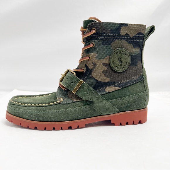 Polo Ralph Lauren Ranger Suede and Camo Canvas Boots - Picture 7 of 16